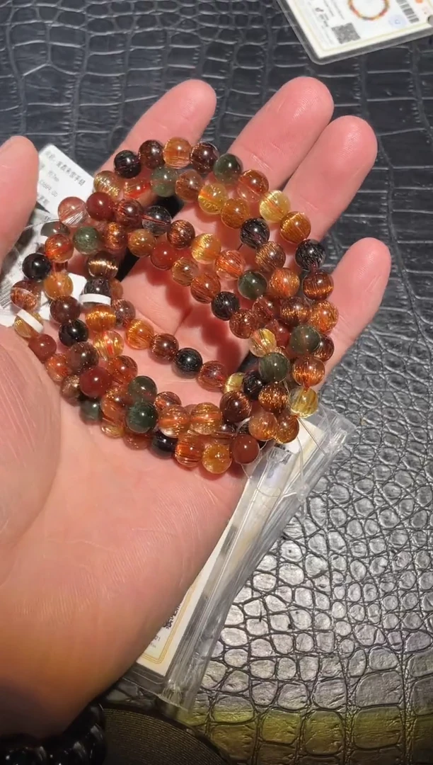 未镶嵌手链水晶单圈发晶多宝A7（多样性发其一）