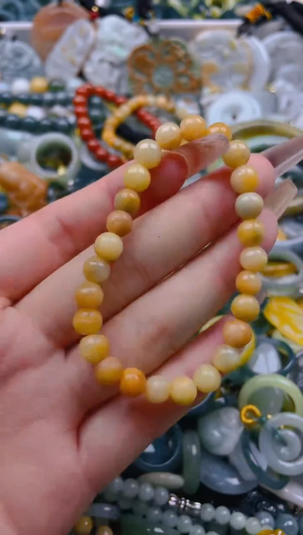 【闪购商品】翡翠颈饰未镶嵌7MM/U/翡翠A货一图一物