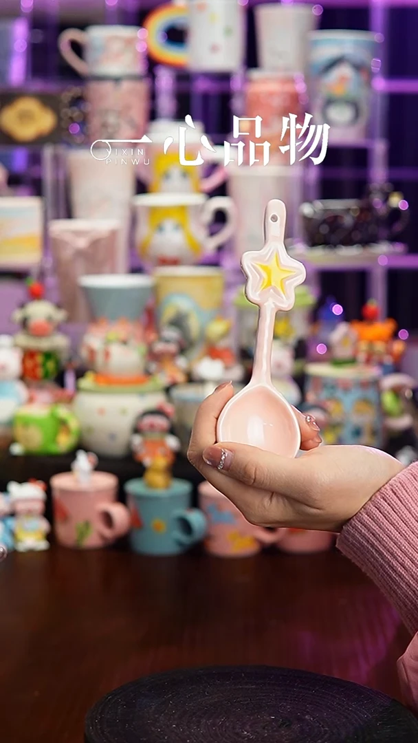 杯子瓷S65景德镇手工手绘杯子摆件