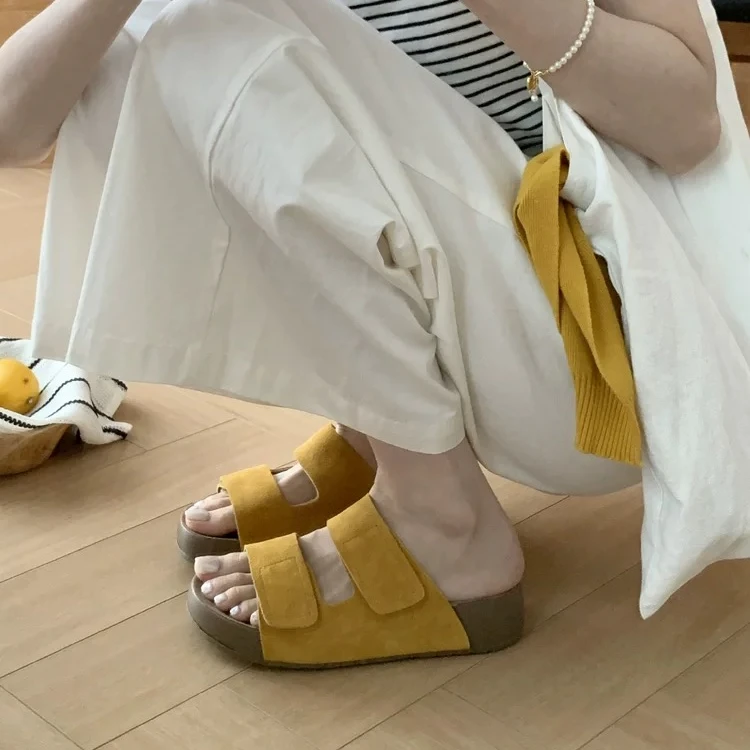 厚底吐司~网红时尚休闲百搭夏季软底外穿韩版拖鞋时尚凉鞋061/A12