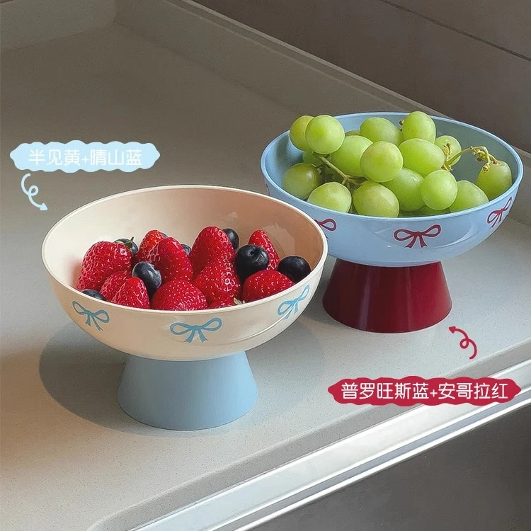 果盘沥水盘多巴胺元气轻奢风新款高档摆放高颜值水果盘