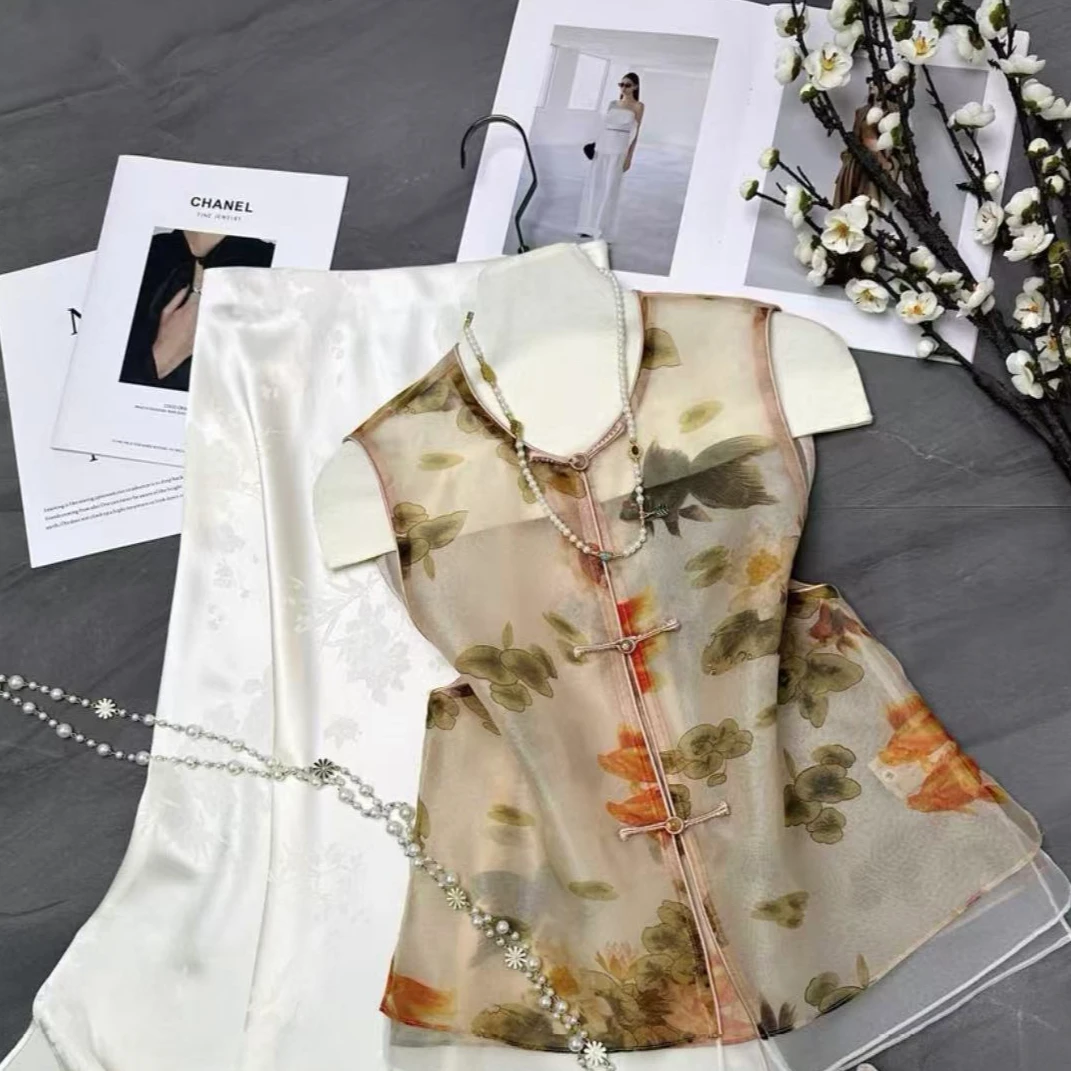 【NA家】新中式夏季刺绣朦胧感马甲