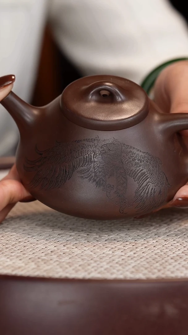 茶壶紫砂【吴顺华】紫泥子冶石瓢   260CC