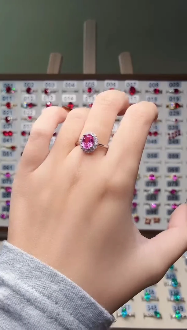 无925银925银 帕帕拉恰彩色系列轻奢女神款式