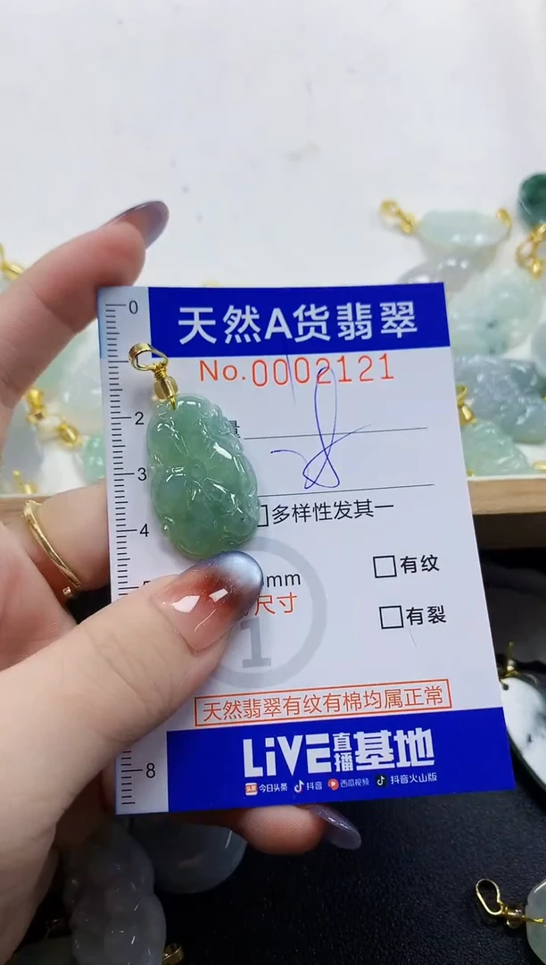 颈饰未镶嵌翡翠安*天然A货翡翠