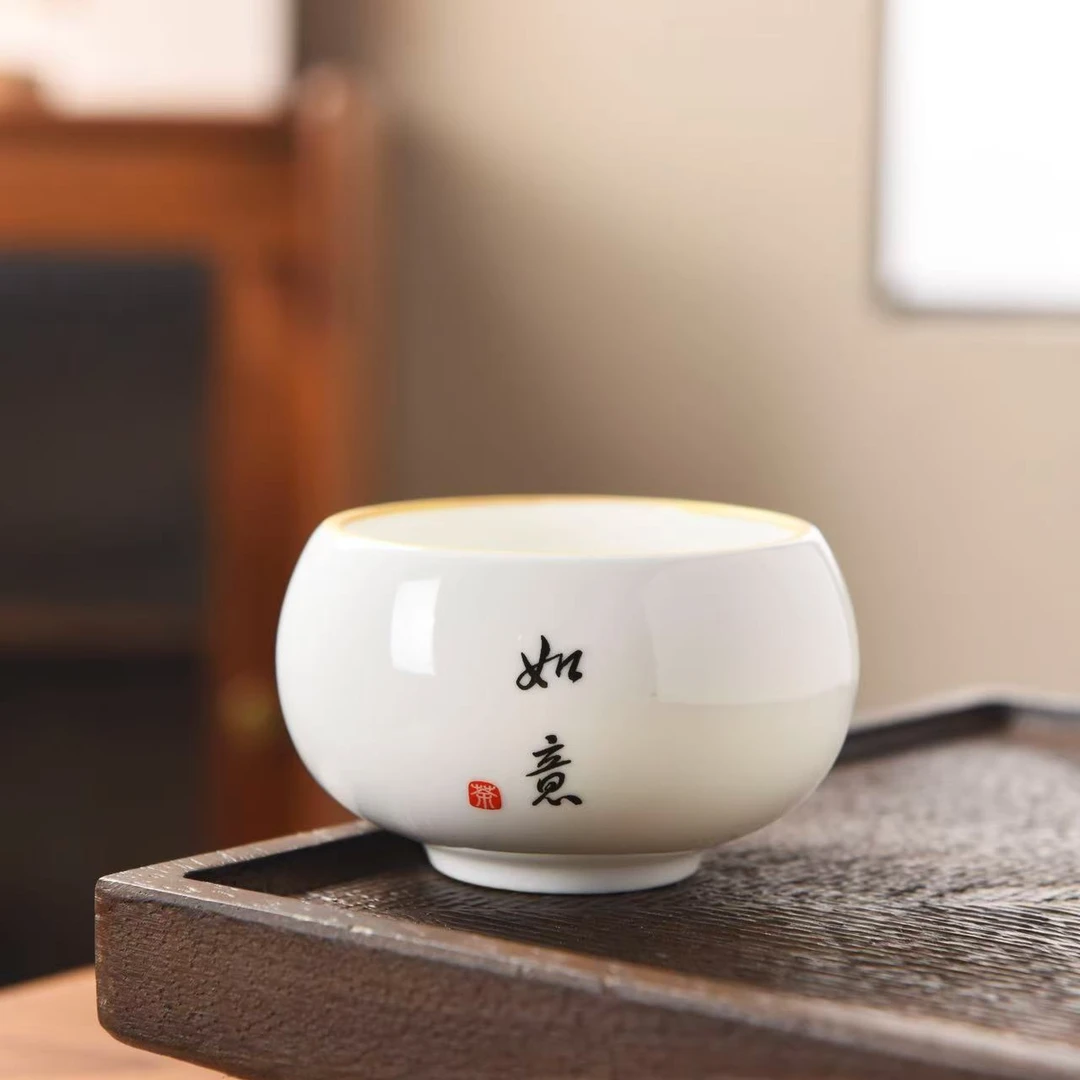 新式如意罗汉杯陶瓷茶杯主人杯