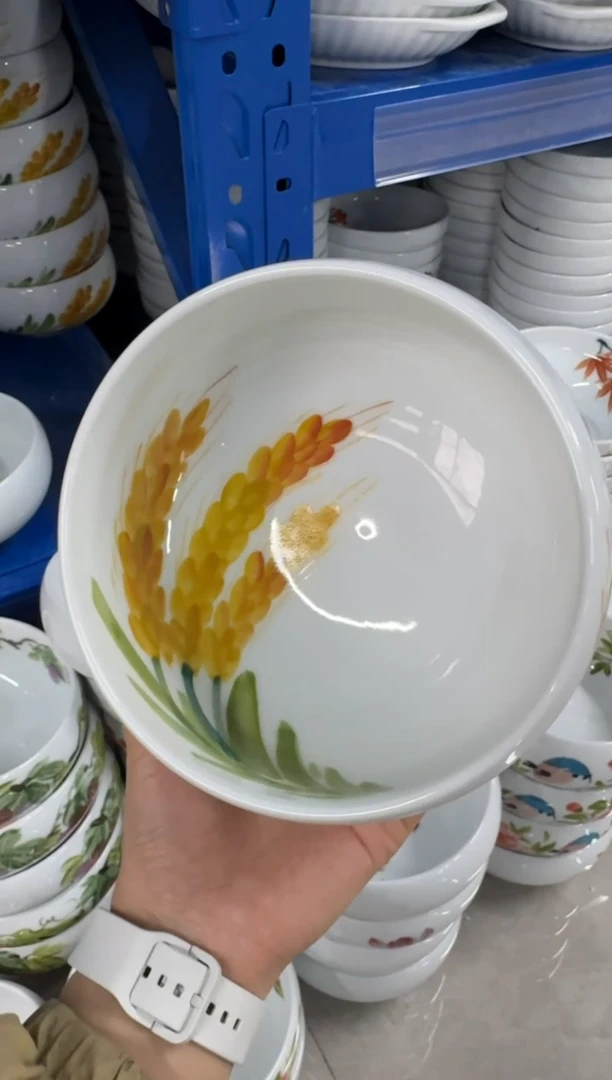 瓷片景德镇高温陶瓷食品级手绘釉中彩-大窝窝碗