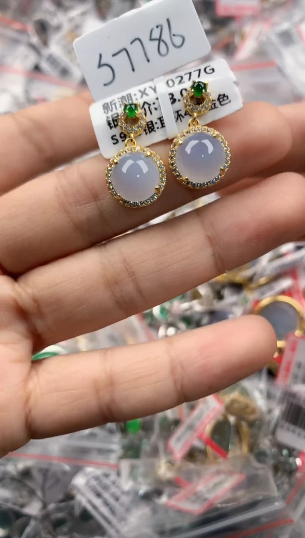 银S925镶嵌戒指翡翠333333   5