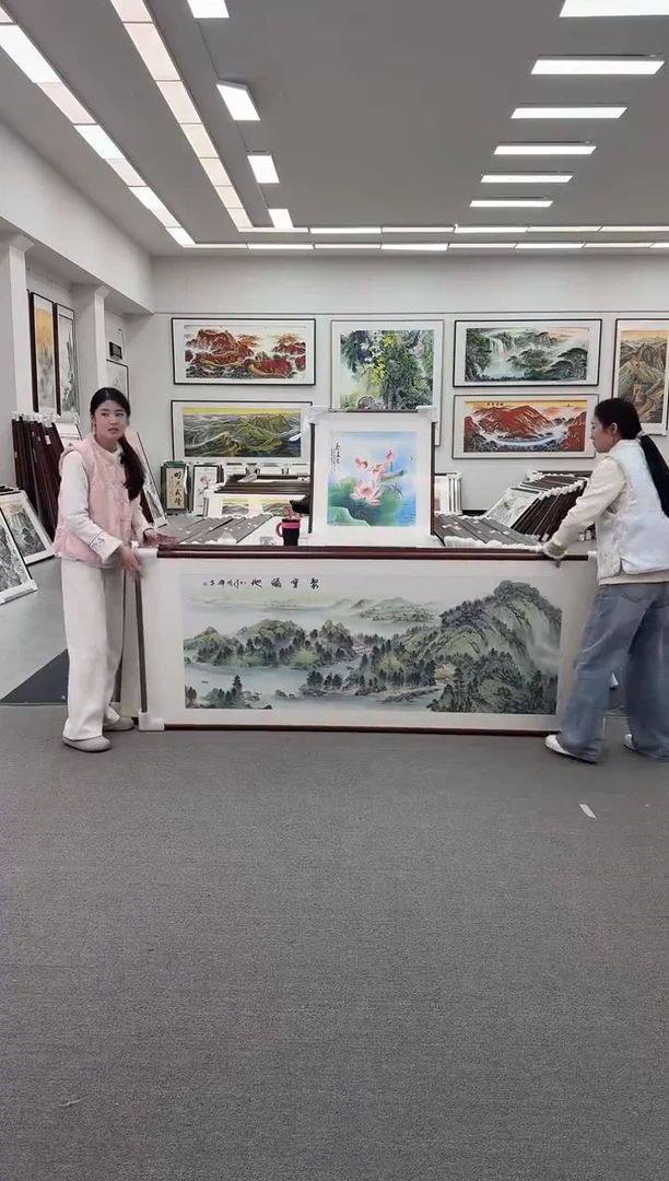 国画手绘 聚宝福地 219*88