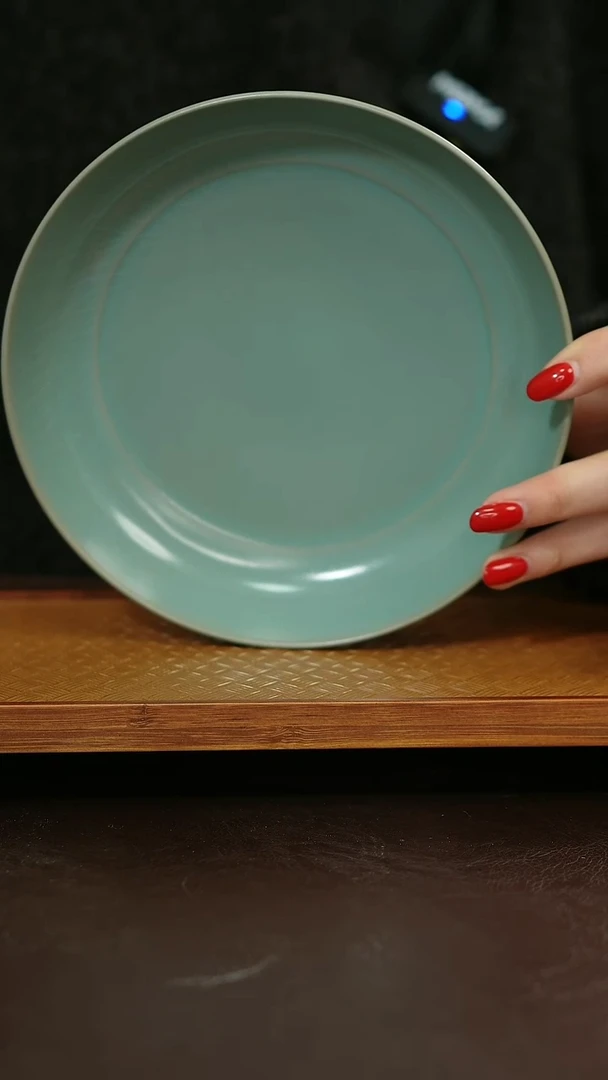 摆件陶原矿原釉汝宋汝瓷 微瑕圆洗