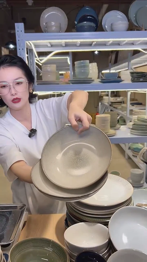 瓷203外贸尾货高温釉下彩陶瓷餐具默认微瑕