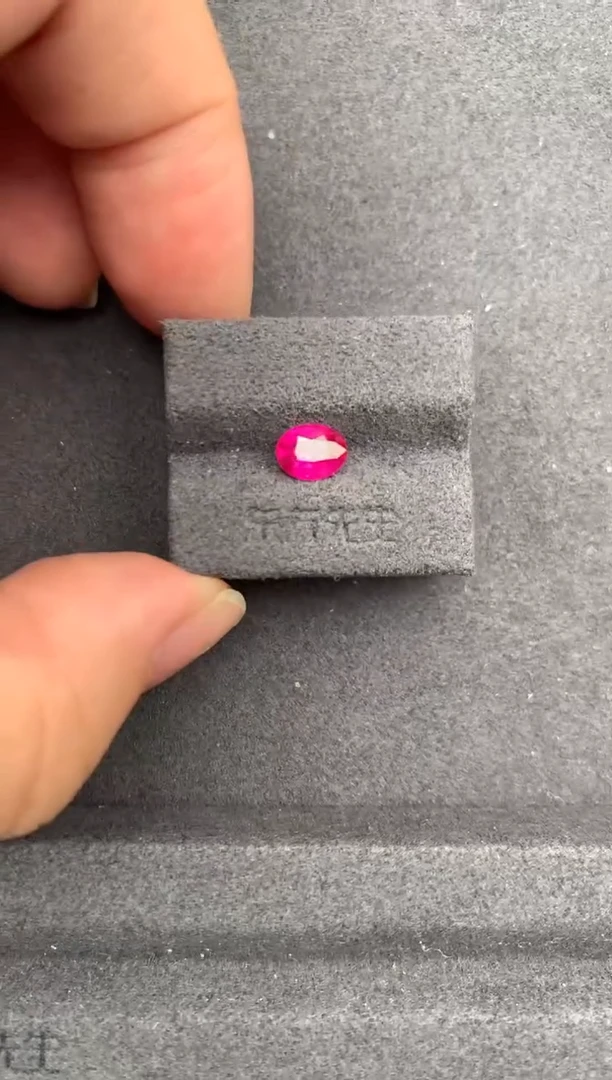 裸石红宝石1ct粉红宝   定制   GE