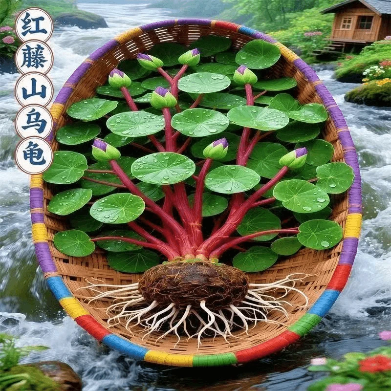 山乌龟植物金不换盆栽红藤血藤水培盆景爬藤室内桌面多肉绿植花卉