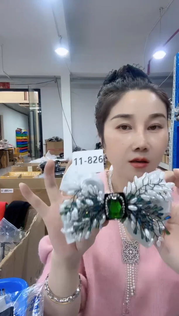 非金属布艺铜丝线边夹发箍集合 LG-826