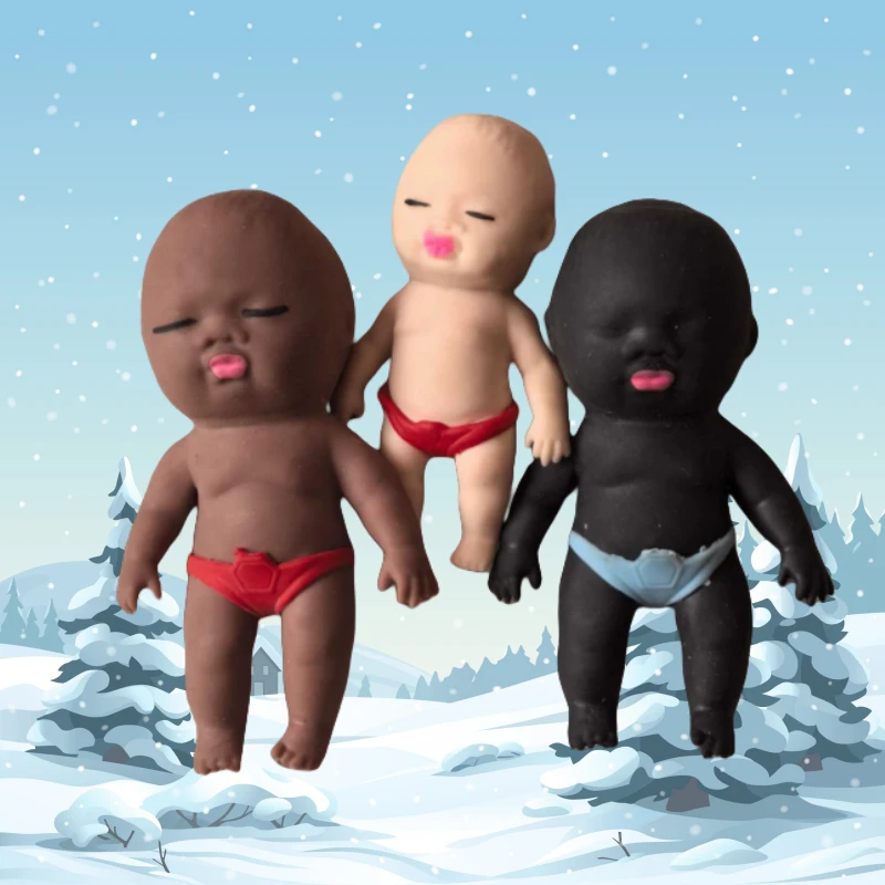 搞笑办公室解压神器萌趣沙子娃娃可爱玩具搞怪黑娃娃玩偶捏捏乐