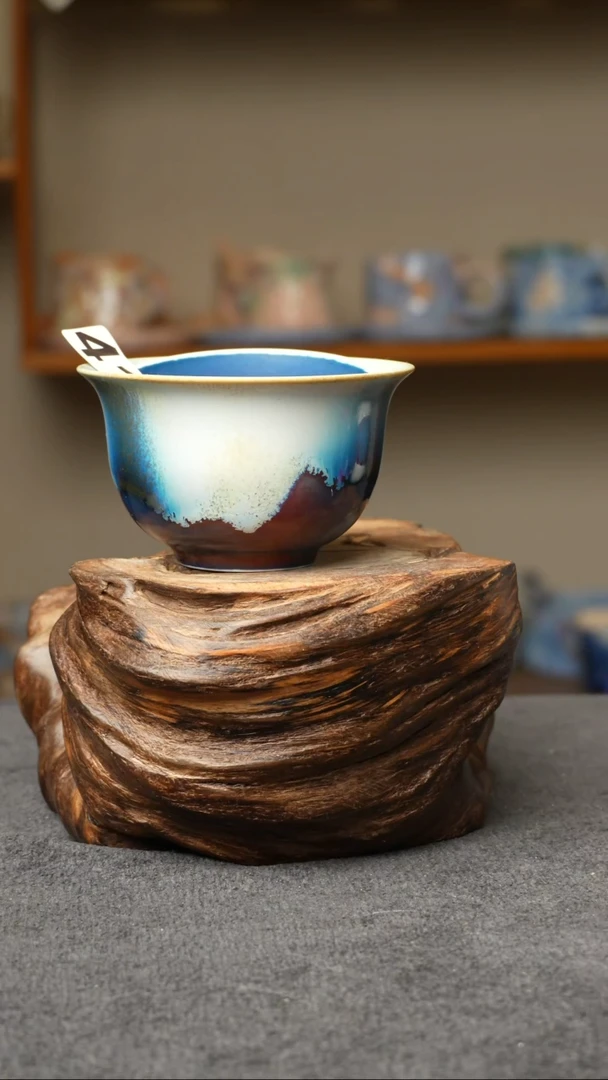 杯子418景德镇手创颜色釉盖碗（食品级）