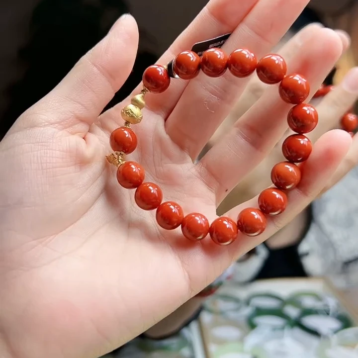 Gloire/古名【睿泽鉴宝】18K南红葫芦手串10mm JQQ0038