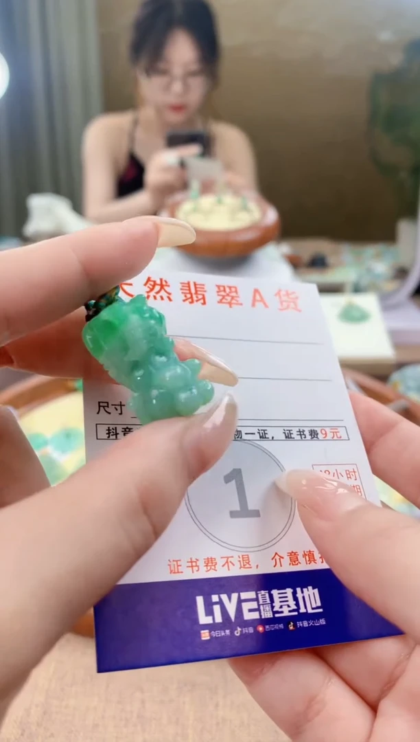 翡翠未镶嵌颈饰天然A货翡翠挂件