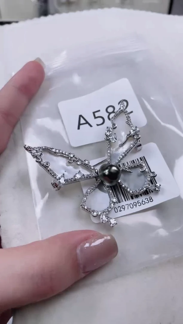 【闪购商品】海水珍珠胸针未镶嵌a582