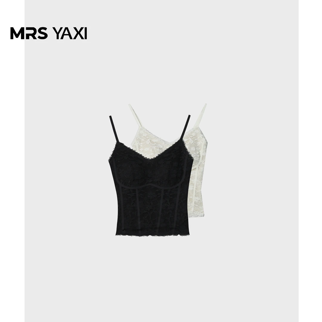 Mrsyaxi时尚精品蕾丝吊带背心带胸垫美背内衣YX5061802