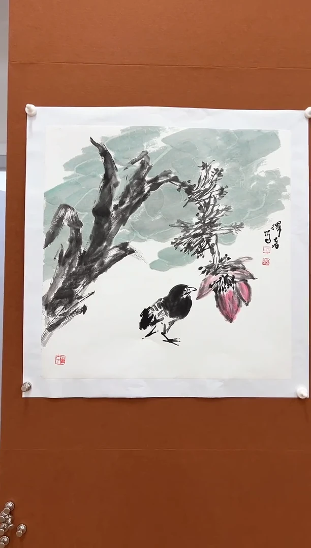 国画王泽喜4平尺斗方花鸟