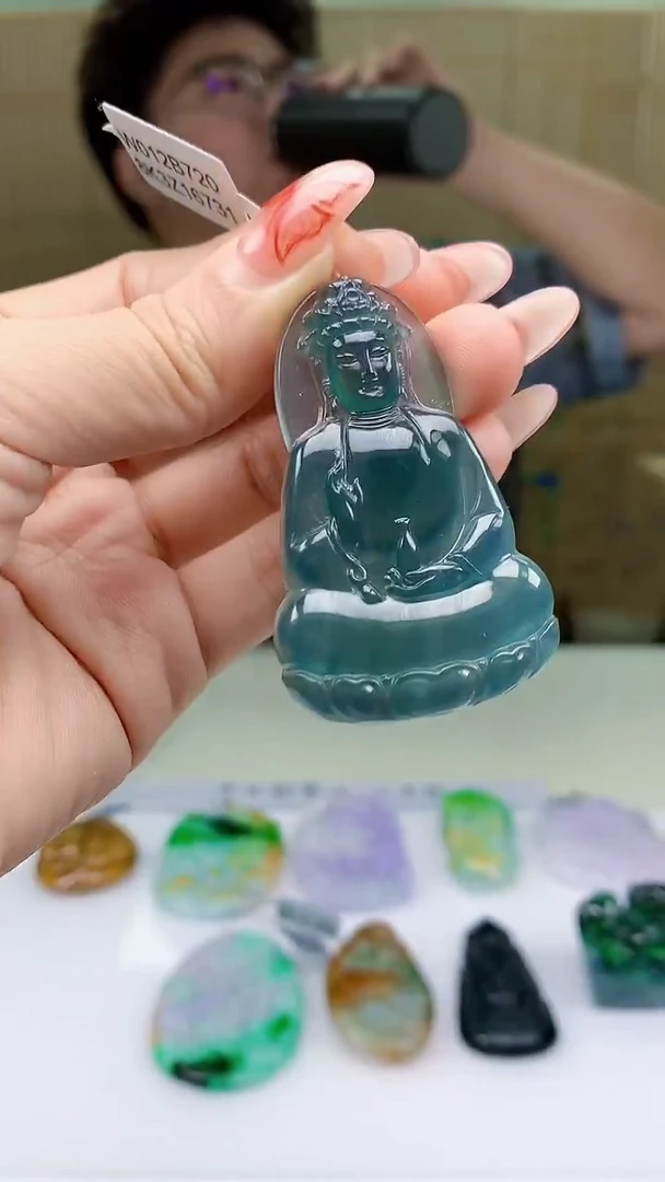 【闪购商品】定制翡翠未镶嵌4688ty-毛货挂件