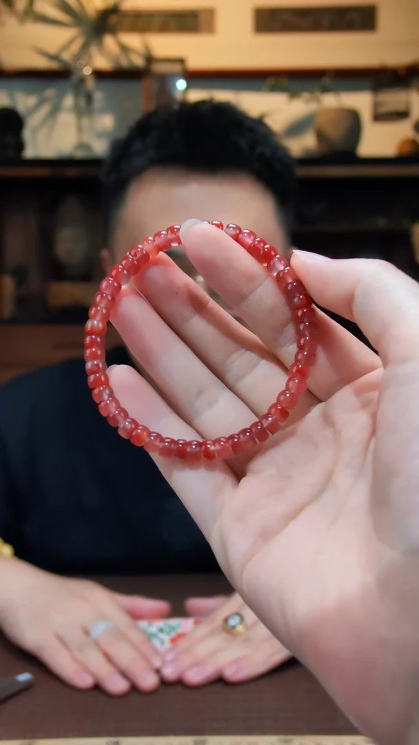 南红玛瑙手串未镶嵌南红直切手串ZD6*