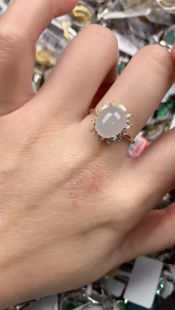 银S925镶嵌戒指翡翠121212----7