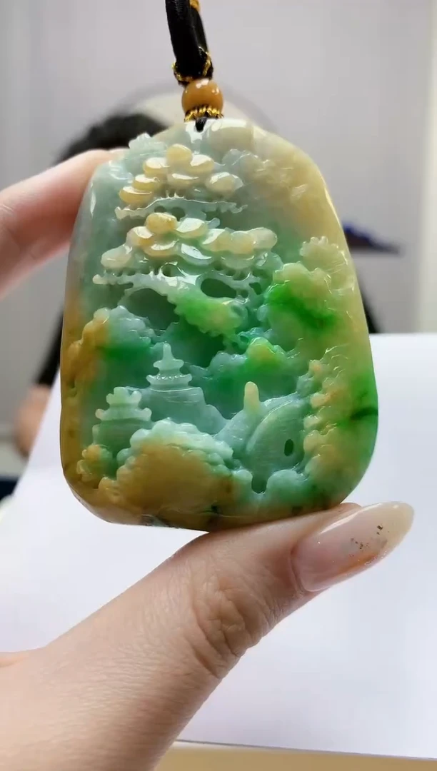 未镶嵌定制翡翠5060jw-毛货挂件11