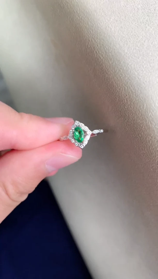 石榴石（沙弗莱）戒指银S925镶嵌戒指