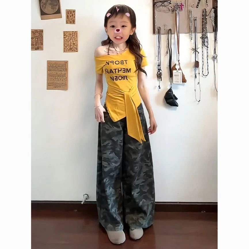 爆款夏季纯欲辣妹气质绑带一字领短袖T恤女收腰修身显瘦露肩上衣