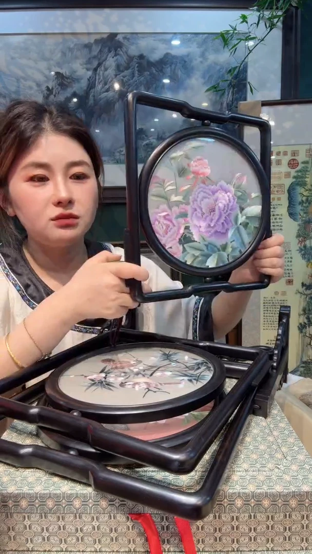 刺绣非遗苏绣手工刺绣双面绣架子