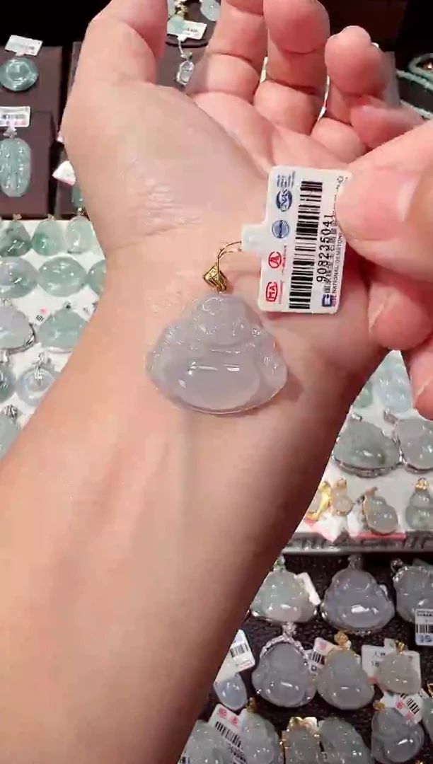 【闪购商品】翡翠吊坠(不含链)18K金镶嵌佛公吊坠041