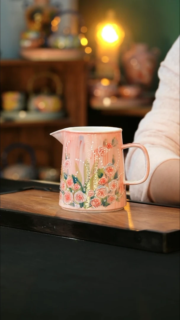 杯手绘心瓷陶瓷浮力