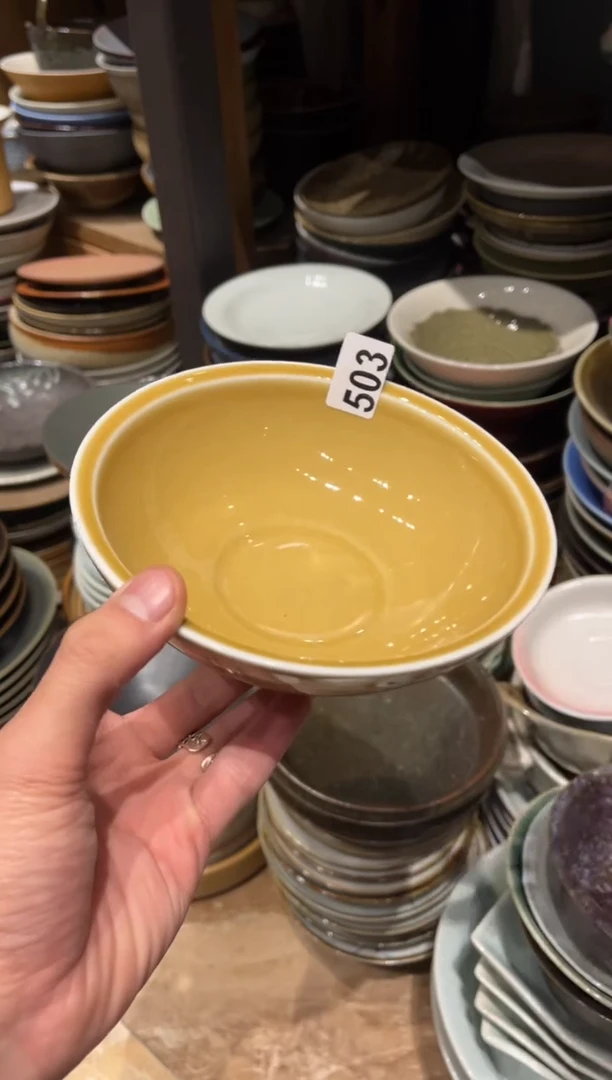 【闪购商品】瓷片503  微瑕蜂蜜釉厚边碗1个