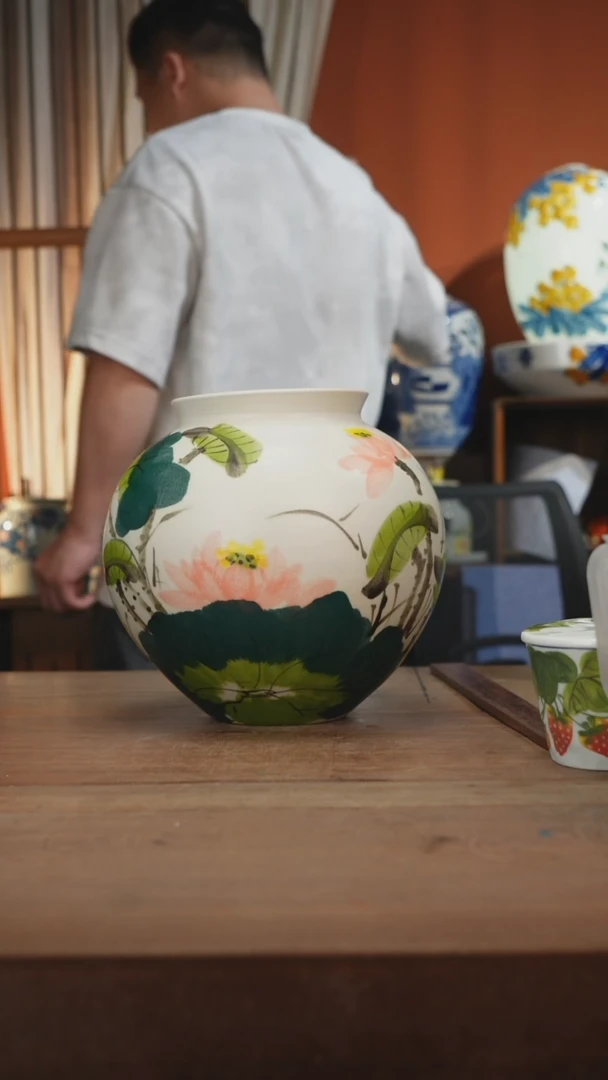 现代景德镇设计师釉下手绘陶瓷餐具