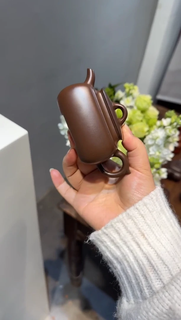 茶壶紫砂老*人长四方 紫砂壶