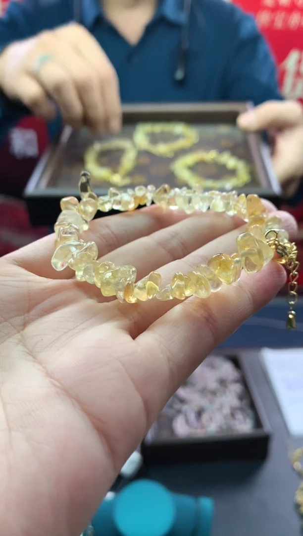 银S925镶嵌手链烟晶天然水晶手串