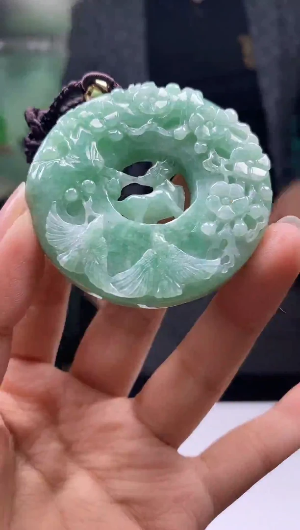 未镶嵌定制翡翠KK翡翠毛货吊坠-17