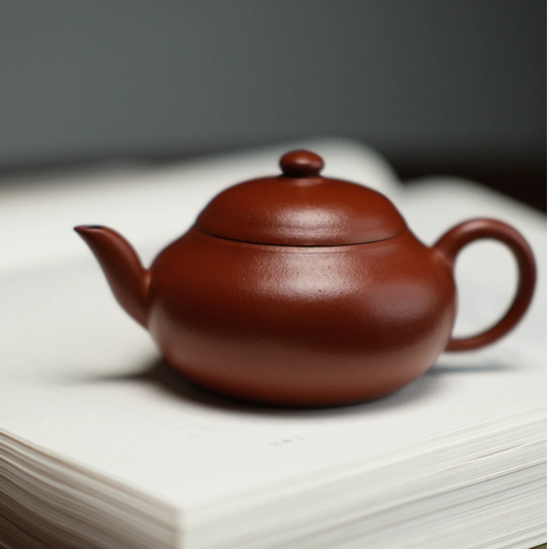 百年福记 隋梦钰 孟臣梨式 100CC 朱泥 全手工 传统器型 紫砂壶