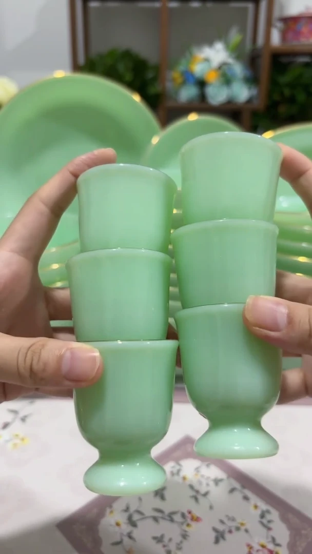 玉瓷酒杯6个  【贝美】
