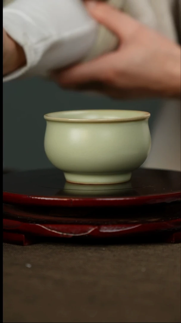 全品 粉青 福袋杯 带底款