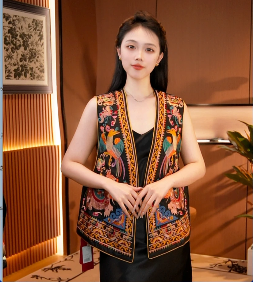 重工象上/新中式马甲国风女装精美重工2025c2339  思思-大女王仓