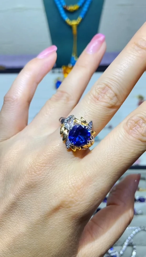 银S925镶嵌耳饰紫晶1