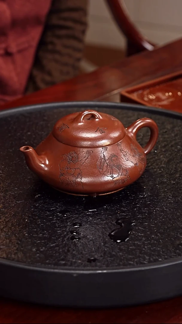 茶壶紫砂周锡芬 汉棠石瓢131 紫袍玉砂  320毫升