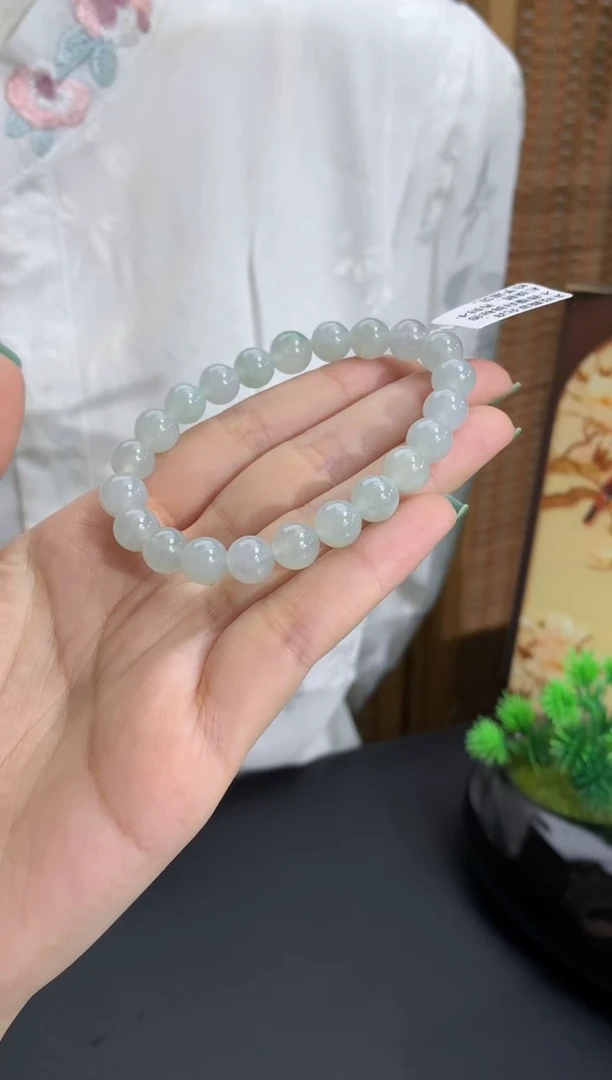 未镶嵌手串翡翠卡8-8.6mm