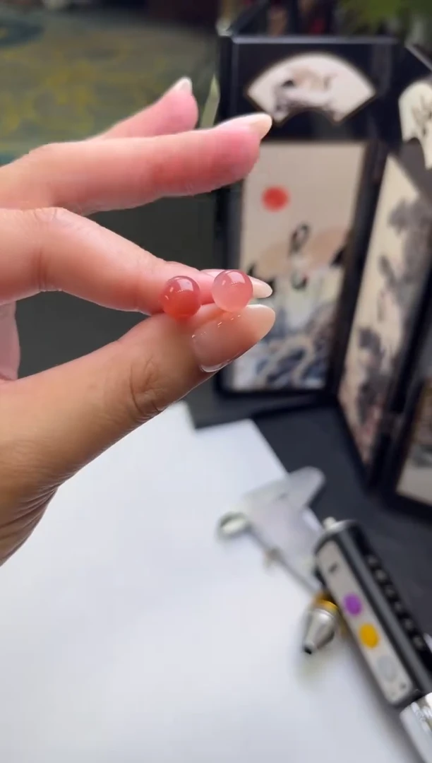 玛瑙/玉髓耳钉银S925镶嵌DY20250707045多样性发一件