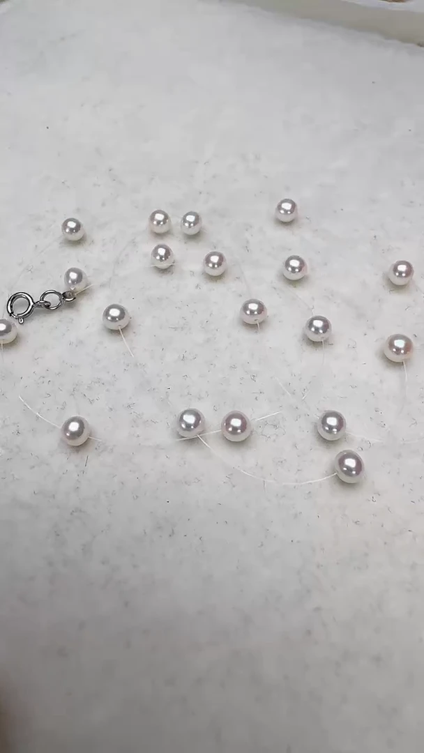 【闪购商品】淡水珍珠银S925镶嵌颈饰20珠满天星