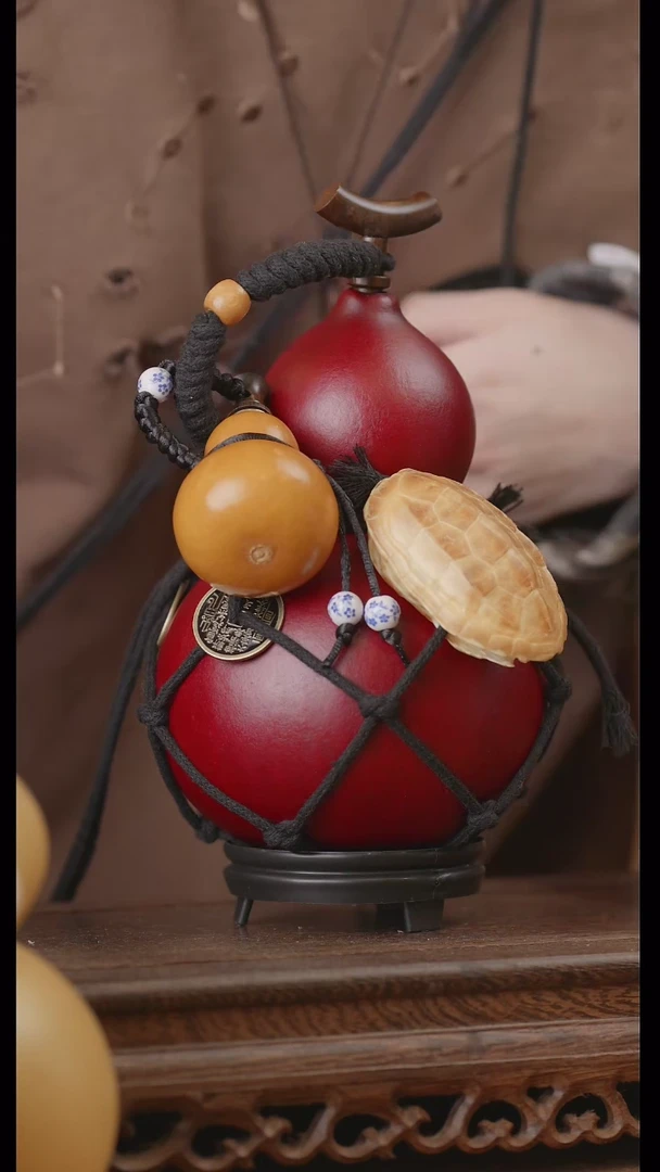 【闪购商品】176号精品天然大漆工艺防渗内胆酒葫芦~