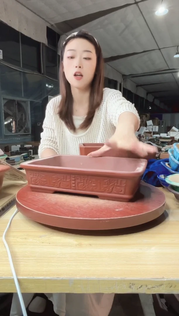 紫砂花盆浅草紫砂花盆